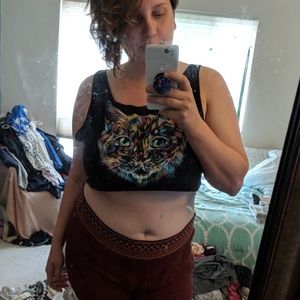 Cat Crop Top